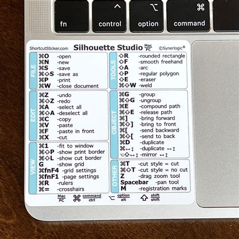 Silhouette Studio Keyboard Shortcut Commands For Mac Or Etsy In 2022