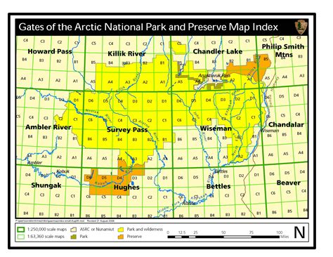 Gates Of Arctic National Park And Preserve Official Park Map Gates Of