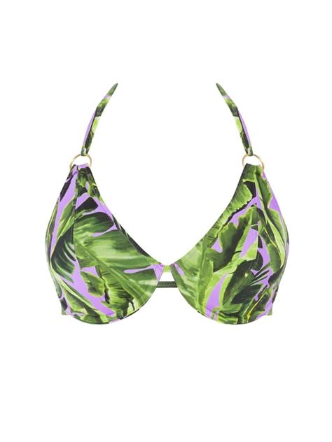 Jungle Oasis Halter Bikini Top