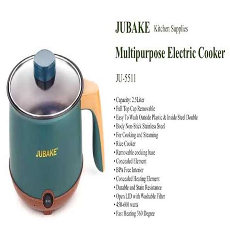 Jubake Electric Kettle Multifunction Ju Electric Nonstick Hot Pot Cooker Steamer My Basket