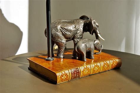 Mother And Baby Elephant Lamp
