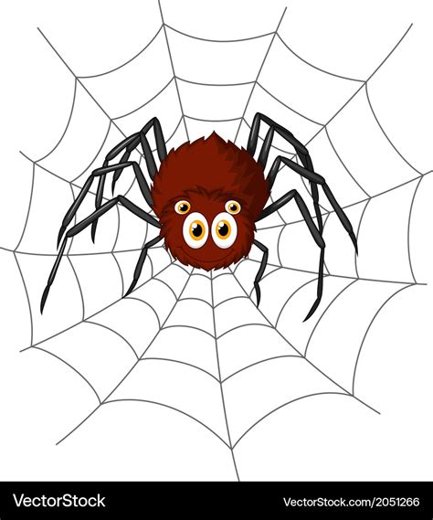 Cute Spider Cartoon Royalty Free Vector Image Vectorstock