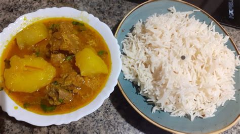 Rice Zeera Delicious Tarkay Walay With Aloo Gosht Salan