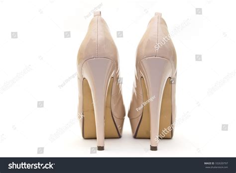 Nude Patent Platform High Heels Stock Photo 102639797 Shutterstock