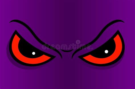 Angry Eyes In Cartoon. Vector Illustration. Stock Vector - Image: 59844314