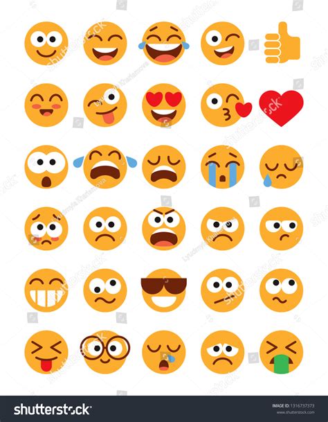 Emoji Pack Set Funny Classic Emojis庫存向量圖（免版稅）1316737373