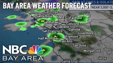 Bay Area Forecast On And Off Showers For Sunday Youtube