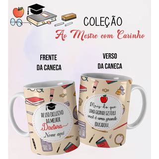 Caneca Diretora Escolar - Caneca Diretora Escolar Linda Personalizada com Nome Dia dos ...