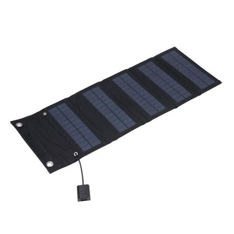 Yosoo Panneau Solaire Pliable Chargeur De Panneau Solaire Noir De Taux