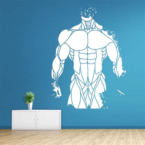 Bodybuilder Gym Fitness Coach Sport Muscles Wall Sticker Vinyl Decal