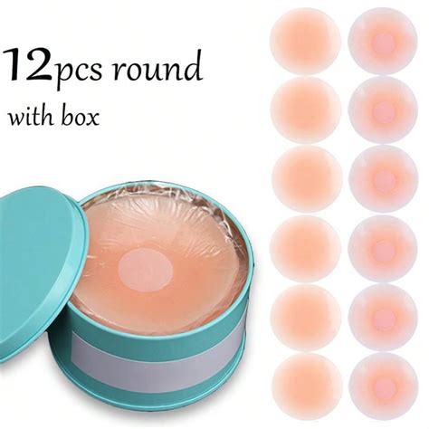 6 12pcs With Box Nude Feeling Silicone Breast Lift Tape Anti Slip Strapless And Reusable