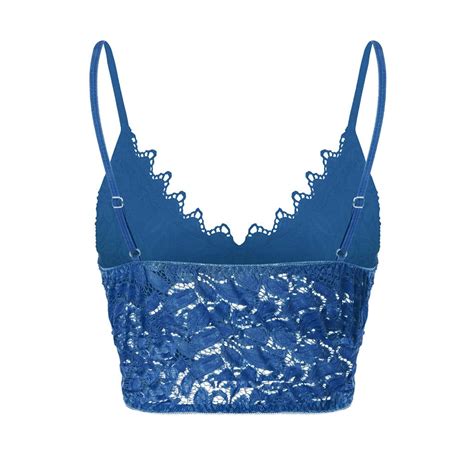 Blue X Large Plus Size Lingerie Vest Bra Lingerie For Women Bra Wireless Camisole Underwear