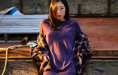 Wallpaper Girl Sexy Long Hair Dress Beautiful Pretty Brunette Asian For Mobile And