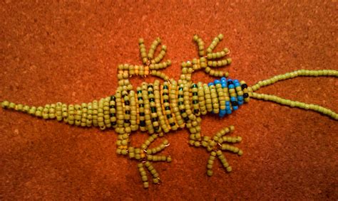 БРЕЛОК"ЯЩЕРИЦА - САЛАМАНДРА" ИЗ БИСЕРА | Lizard
