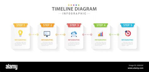 Infographic Template For Business 5 Steps Modern Timeline Diagram