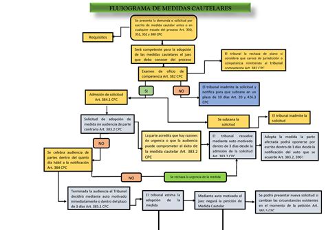 Flujograma Medidas Cautelares Se Presenta La Demanda O Solicitud Por