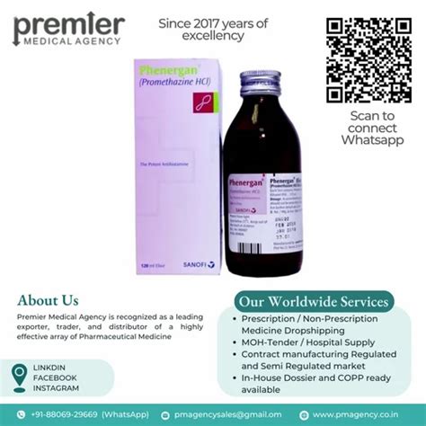 Promethazine Hcl Phenergan By Sanofi Syrup Ml Elixir At Rs