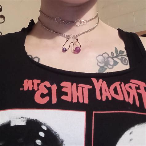 Boob Wire Wrap Necklace Depop