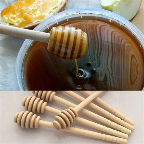 1 шт. деревянные медовые ложки Прочные Легкие Длинные ручки ложка для ...