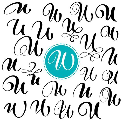 set letter  hand drawn vector flourish calligraphy script font