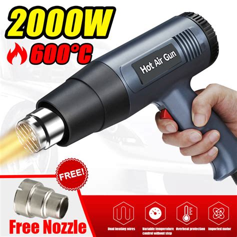 Ready Stockfree Nozzle Hand Hold Hot Air Heat Gun Blower Shrink Gun V W W Dryer