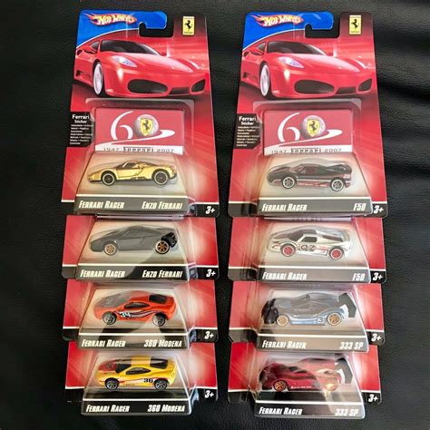 Complete Set Hot Wheels Ferrari Racer Th Anniversary Hobbies Toys Toys Games On Carousell