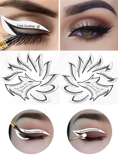 Pc Professional Eyeliner Stencil Set Pairs Eyeshadow Stencil Kit