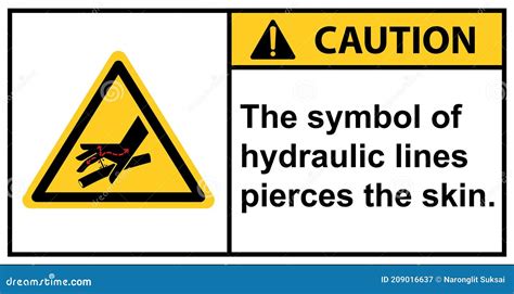 Caution Skin Injection Hazard Protrct Hands And Body From High Pressure Fluids Symbol Sign