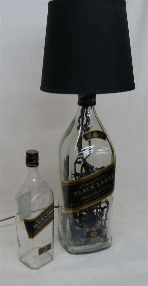 Giant Johnnie Walker Black 4 5 Liter Bottle Table Lamp W Black Cloth