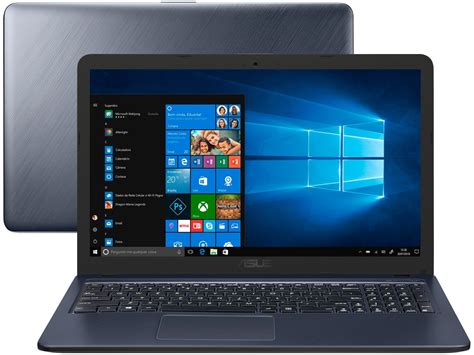NOTEBOOK ASUS X543U INTEL I3 7020U 2.30/4/SSD 256/15.6/CAM/WIN10 PRETO ...