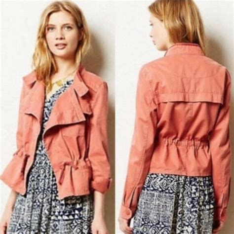 Anthropologie Jackets Coats Anthropologie Hei Hei Anorak Coral