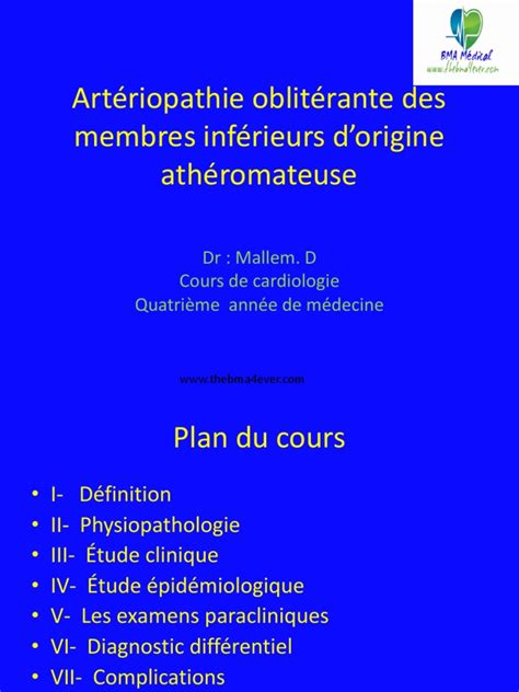 Pdf Art Riopathie Oblit Rante Des Membres Inf Rieurs Dorigine