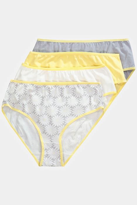 Midi Slips Set Van Bloemen Effen Slips Lingerie