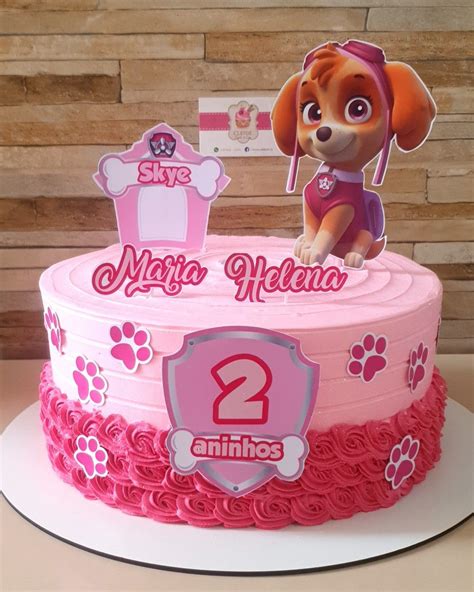 Bolo Patrulha Canina Skye - Bolo da patrulha canina skye | Bolo da skay patrulha canina, Bolo tema ...