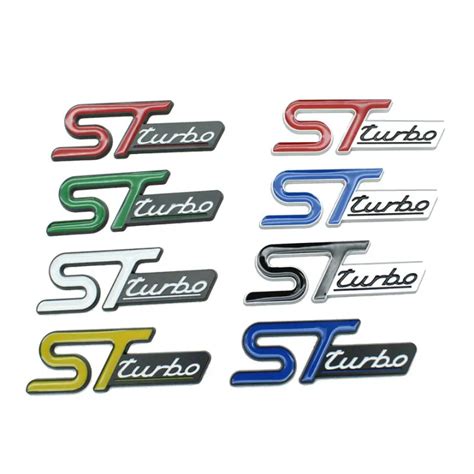 Stiker Dan Tempelan D Mobil St Turbo Logam Baru Untuk Ford Fiesta