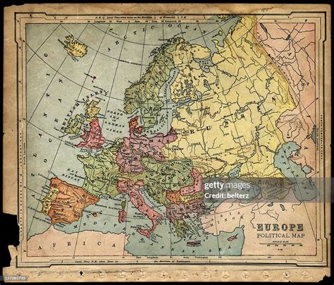 Old 1800s Political Europe Map High-Res Stock Photo - Getty Images