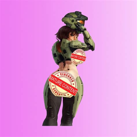 Master Chief Mature Content Sexy Sticker Waifu Nsfw Etsy