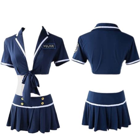 Lavoi Bt Set Lingerie Sexy Rok G String Lingerie Cosplay Seragam Polisi Jepang Lingerie