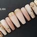 Press On Nails Nude Press On Nails Press Ons Floral Nails Etsy