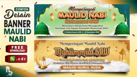 Download Desain Banner Maulid Nabi Muhammad Saw Dalam Format Cdr — Yogi Khayan