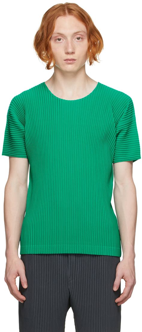 Homme Pliss Issey Miyake Green Monthly Color July T Shirt