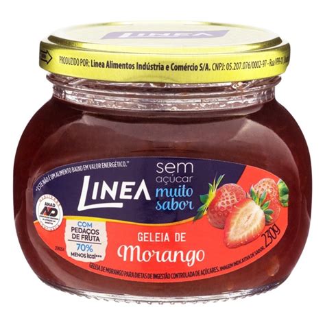 Geleia Morango Zero Açúcar Linea Vidro 230g Mercado Oliveirão