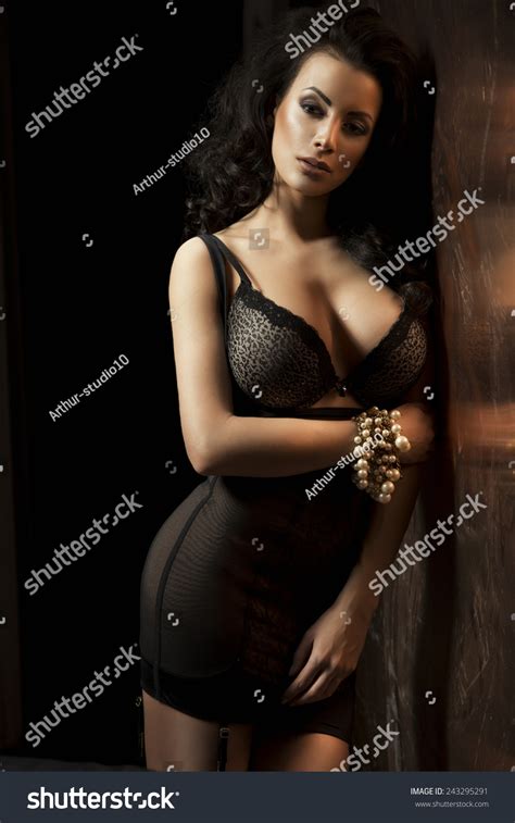 Sexy Brunette Woman Posing Elegant Lingerie Stock Photo 243295291 Shutterstock
