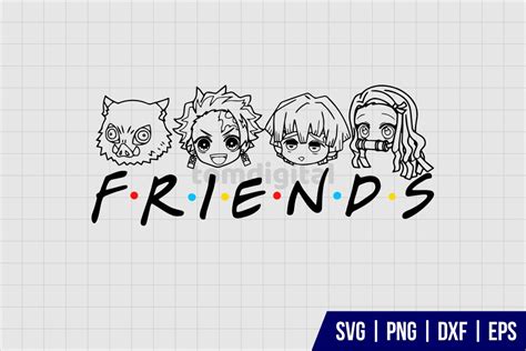 Demon Slayer Friends SVG Gravectory