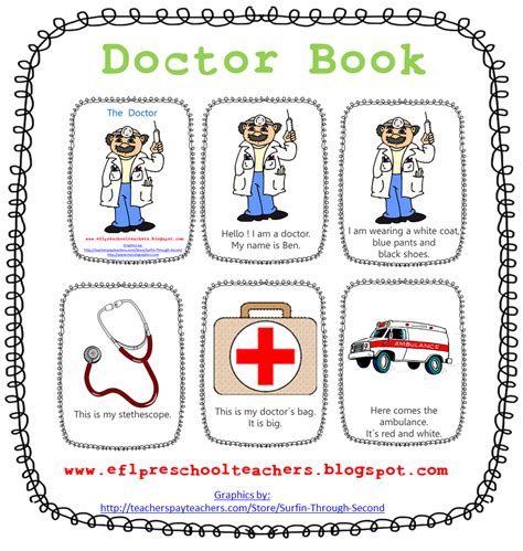 Esl Community Helper Printable Book Doctor Community Helper