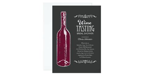 Wine Tasting Bridal Shower Invitations Zazzle