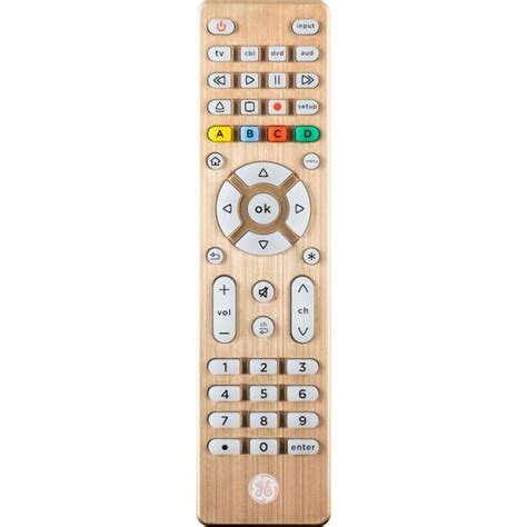 Ge Device Backlit Universal Tv Remote Control In Brushed Gold