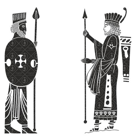 مجموعه وکتور سرباز هخامنشی 2 فارس گرافیک