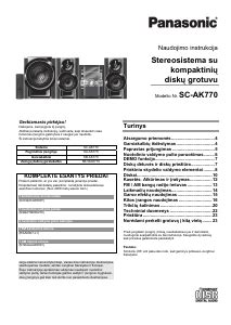 Vadovas Panasonic Sc Ak Stereofoninis Rinkinys