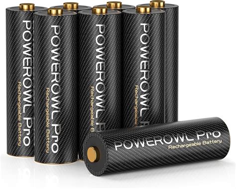 POWEROWL Goldtop Rechargeable AA Batteries PRO High Capacity 2800mAh